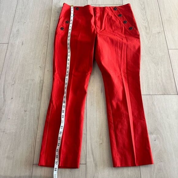 Anthropologie Essential Slim Trousers in Red size 14 - Picture 2 of 8